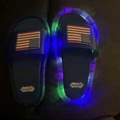 Mud Pie Kids Sandals 4T-5T Toddler American Flag Slides Patriotic, July 4,