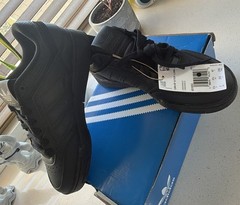 adidas Drop Step Low IG1053 Black Sneakers Unisex Kids 7Y Leather Low Top