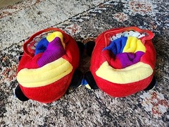 2005 The Wiggles Big Red Car Kids Slippers Size L 9-10 Boys Girls Pajama Shoes