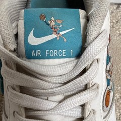 Nike Air Force 1 Space Jam Low Top Bugs & Lola Bunny 7Y DM3353-100