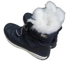 Sorel Kids Whitney II Black Short Lace Up Winter Boot Size US 4