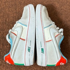 Nike Air Force 1 Low Kids Sneakers Multi-Color Suede Leather FQ8351-110 12.5C