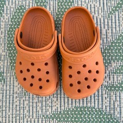 Crocs Kids Size 6-7 Pumpkin Colored Made In Canada