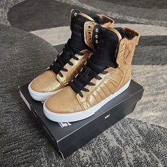 SUPRA Muska 001 Skytop „Gold Black White“ High Top Size 3Y / 4.5W