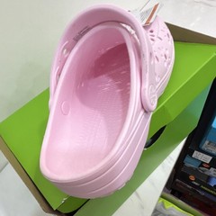 Crocs Classic Floral Cut Out Clog Unisex Kids Slip Sz 3 youth or – 4 women pink