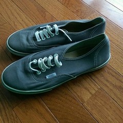 Vans Grey & White Unisex Vans Size 5.5 Male, 7 Female