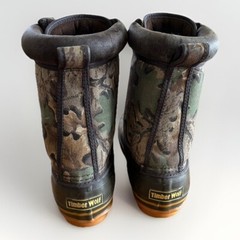 Timber Wolf Thermolite Camouflage Camo Waterproof Lace Up Boots Size 8Y Hunting