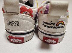 Vans Off the Walls Era Multi Color Flower Groovy Size Toddlers 4.5 Shoes Unisex