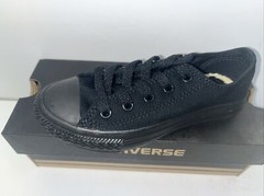 CONVERSE ALL STAR CT BLACK MONO OX FITS BOYS AND GIRLS.