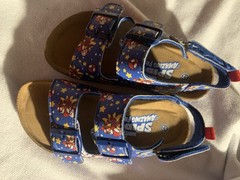 Marvel Spider-Man Strappy Sandals Blue US 12 Buckle Adjustable Strap