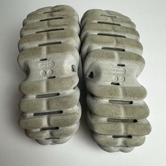 Crocs Echo Slides Junior Size 1 Shoes Gray Grey Outdoor Beach Travel Pool Summer
