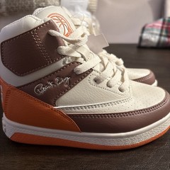 Patrick Ewing Athletics Kids Hightops 33 Orion White/tan/orange 2RBE002-922 NEW