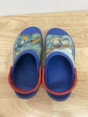 Crocs Superman Blue Red Rubber Clogs Slip On Shoes Little Kids 12-13 #23