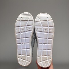 New Without Tags Toms Bimini Gray Chambray Skull Crossbones Stripes Y6