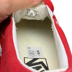 Vans Classic Slip-On Flame Checkerboard Red Canvas Shoes Youth Size 4.5