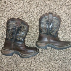 Kids brown/black DURANGO 8″ western Cowboy Boots 6.5