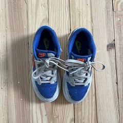 Nike Dunk Low Blue Grey Orange Paint Splatter Kids Sneakers 11C HJ9234-025