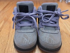 Nike GS AJF 4 Laser Cool Grey/Daybreak-Black-Ink Toddler Shoes Size 5c