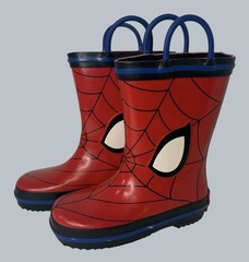 Marvel Spider-Man Kids Waterproof Rain Boots Red/Blue US 5-6 EU 21-22