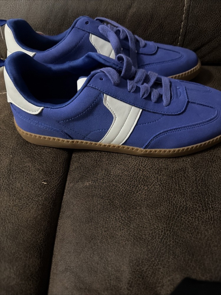 Wonder Nation Big Kids size 6 Unisex Sport Sneakers Soccer Blue White NEW