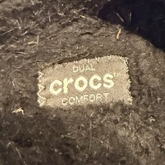 Crocs Dual Comfort Black Winter Lined Clogs Kids Toddler Size 7 C8 Slip On Shoes