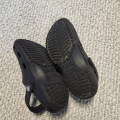 Black Crocs Classic Clogs with Nintendo Character Jibbitz Charms Size 11 Toddler