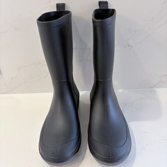 Cat & Jack Black Slip-On Rain Mud Boots Kids Unisex Size 3