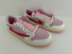 Nike Jordan 1 Low Travis Scott Sail Tropical Pink PS IQ7605-101 Size 3Y