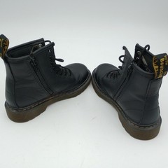 Dr Martens Combat Boots Kids Size US 13 Black Leather AirWair Side Zip 1460J