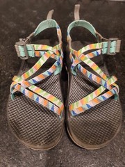 Chacos Youth Size 4 Multicolor Geometric Adjustable Straps