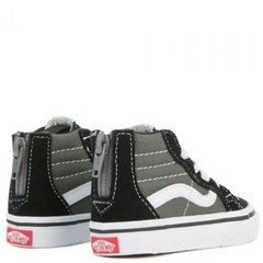 Vans – Kids Sk8-Hi with Zip Black/ Charcoal Everyday Shoes