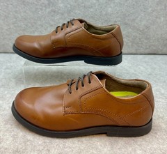 Florsheim Kids British Tan Midtown Plain Toe Derby Oxford sz 4.5 (S2426)