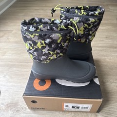 Bogs Snow Shell Boot Camo Kid’s Winter Camo-T Grey Green Size Big Kid 6
