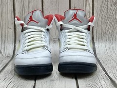 Nike Air Jordan 5 Retro GS Fire Red 2020 Size 4Y 440888-102 White Black Red