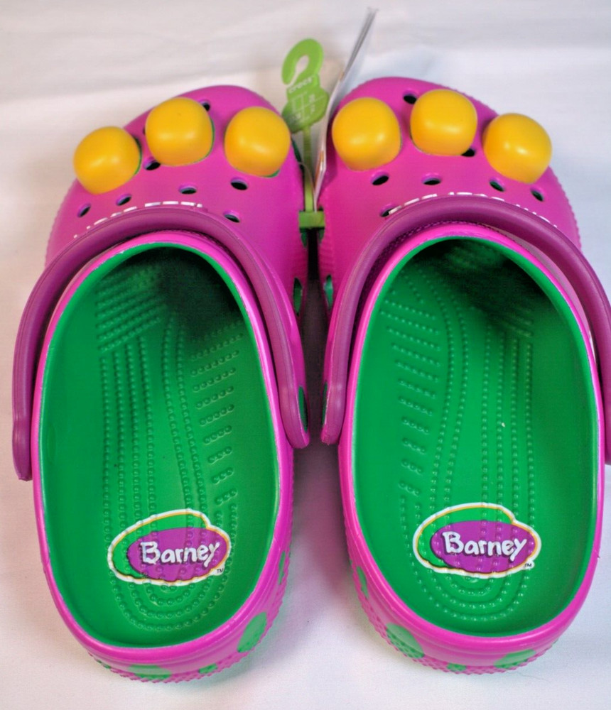 Crocs Limited Edition Barney Classic Clog K Size J2 NWT