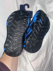Rugged Shark Kids Size 8 Black/blue Multicolor Clog Water Shoe