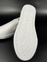 FabKids Unisex Classic Slip On Sneaker White Little Kids US SIZE 3