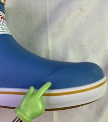 Xtratuf Kid’s Ankle Deck Boots-Light Blue/Whale Pattern-Size: 3