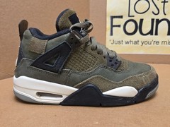 USED Size 4Y Jordan 4 SE Retro Low Craft Olive *SEE PICS