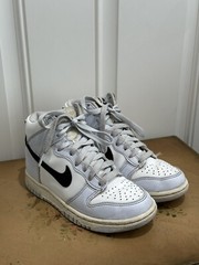 Nike Kids Dunk High PS Summit White/Blue Mid Rise Sneakers- 3.5Y