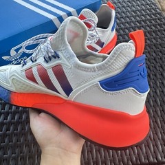 Adidas ZX 2K Boost J White Solar Red Kid’s Athletic Shoes FX9519 Size 6.5