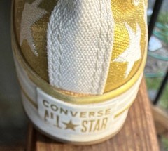 Converse All Star Chuck Taylor High Top Sneaker White/Gold Kids US 12