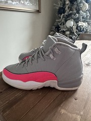 Nike Air Jordan 12 XII Retro PS Wolf Grey Racer Pink 510816-060 Size 6.5Y