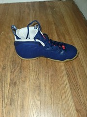 Nike Air Foamposite Pro Blue Void University Red 644792-405 Youth 7 / Women 8.5