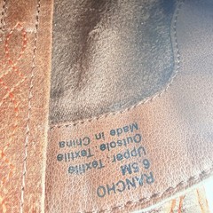 Coconuts Youth Western Cowboy Boots Brown Red Embroidered Pull On Size 5M