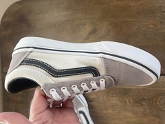 Vans Old Skool Color Block Gray Black White Red Tongue Lace Sneaker Youth Sz 1