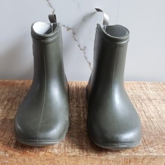 Stample Rain Boots Kids 8.5 Green Rubber Waterproof Pull On Made In Japan