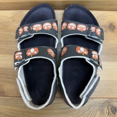 Birkenstock Milano Kids Halloween Sandals 1 EU 32 Black Orange Walking Casual