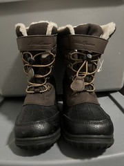 EDDIE BAUER Children Insulated Snow BOOTS SIZE 1M BROWN