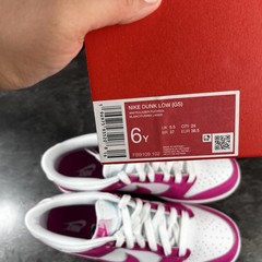Nike dunk low “laser fuchsia” FB9109 102 Size 6Y = 7.5 womens Brand new